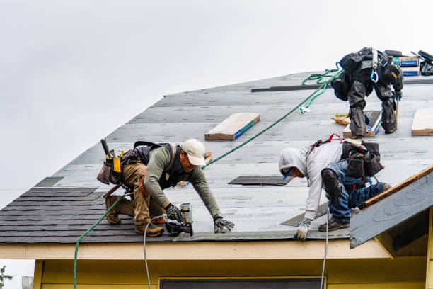 Professional Gutter Installation technician working in Wilsonville, AL